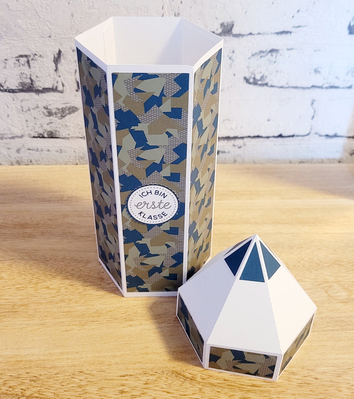 "Camouflage Geometrie" Papeterie Stifte Box