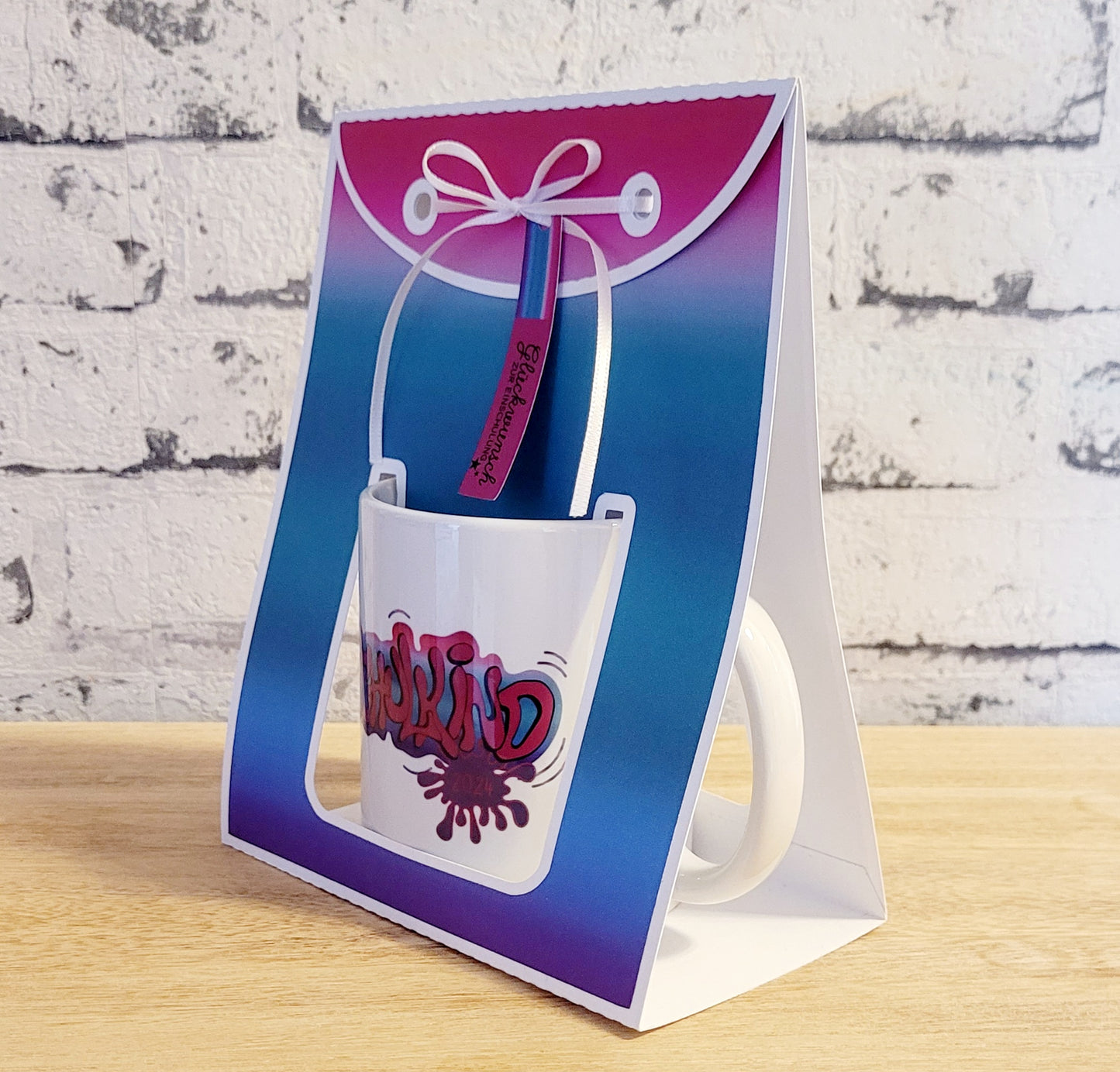 "Farbverlauf Ocean" Schulkind Tasse
