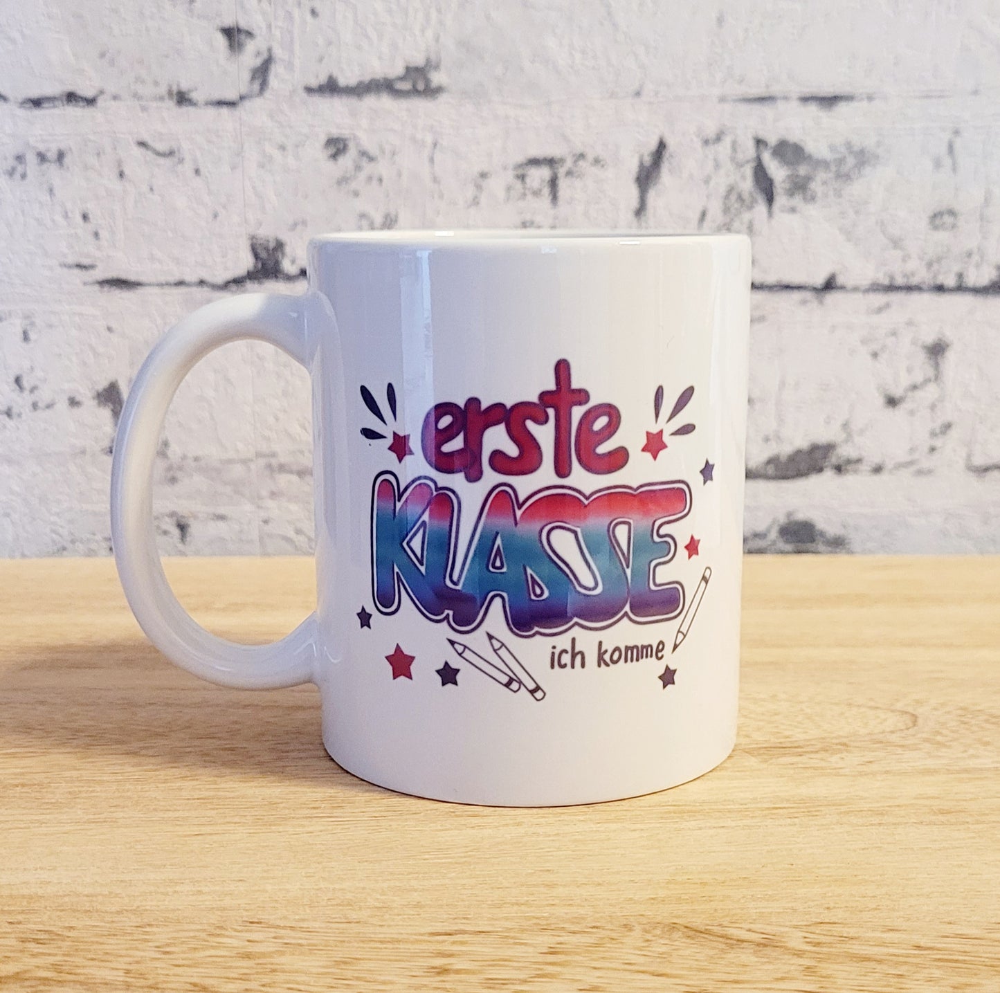 "Farbverlauf Ocean" Schulkind Tasse