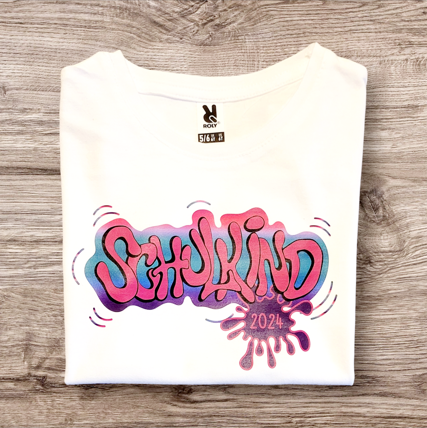 "Farbverlauf Ocean" Shirt Girls - Schulkind