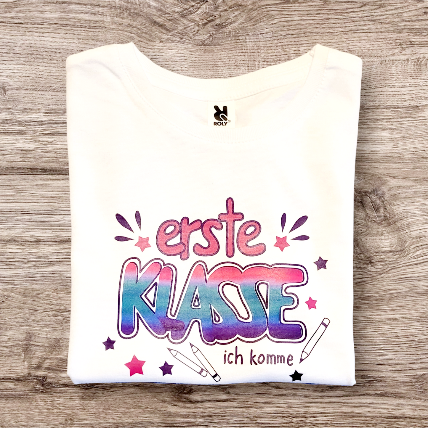 "Farbverlauf Ocean" Shirt Girls - Erste Klasse