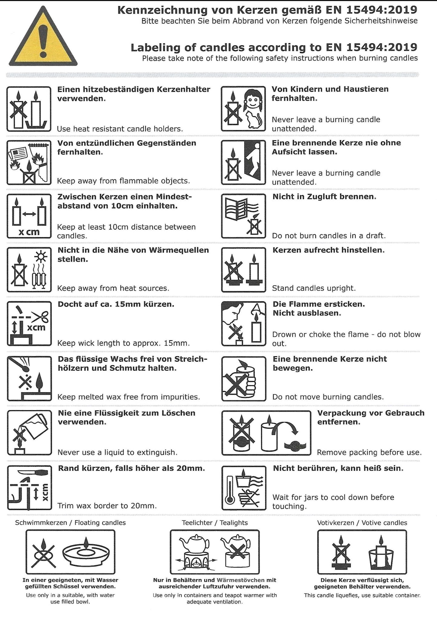 "Camouflage Geometrie" Glückwunsch Kerze