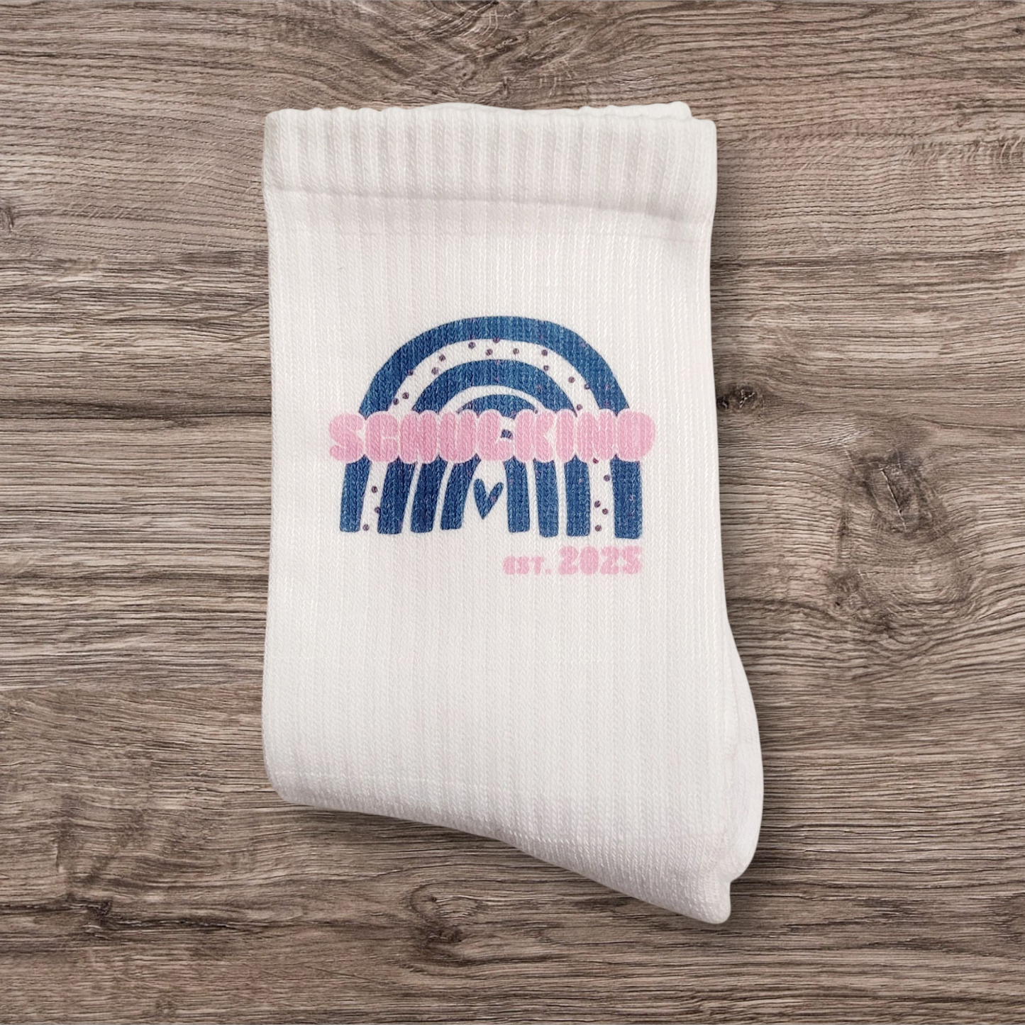 "Blumen Maschendraht" Schulkind Socken - Design Rainbow
