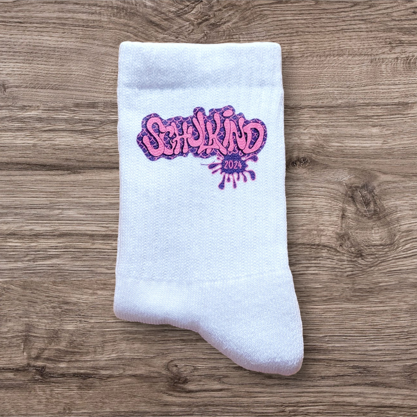 "Halbkreis Rätsel" - Schulkind Socken - Design Schulkind