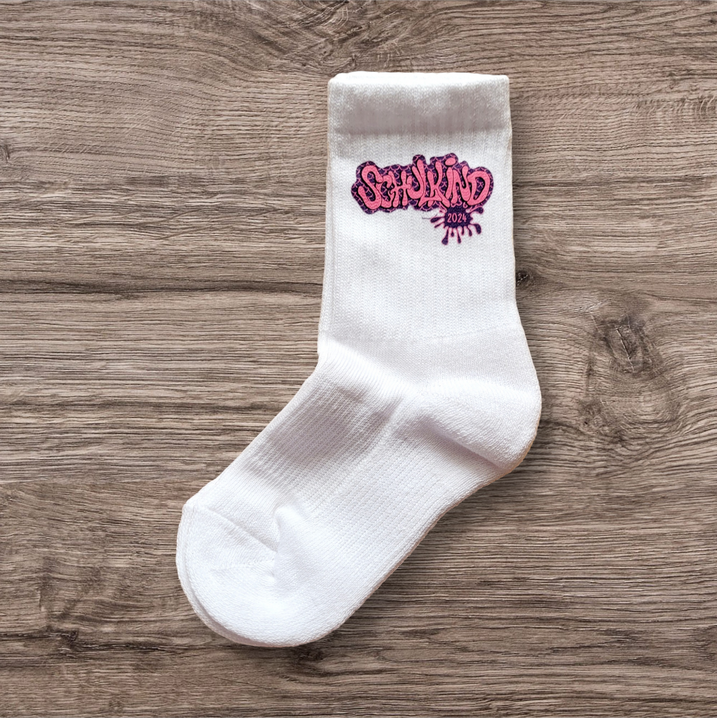 "Halbkreis Rätsel" - Schulkind Socken - Design Schulkind