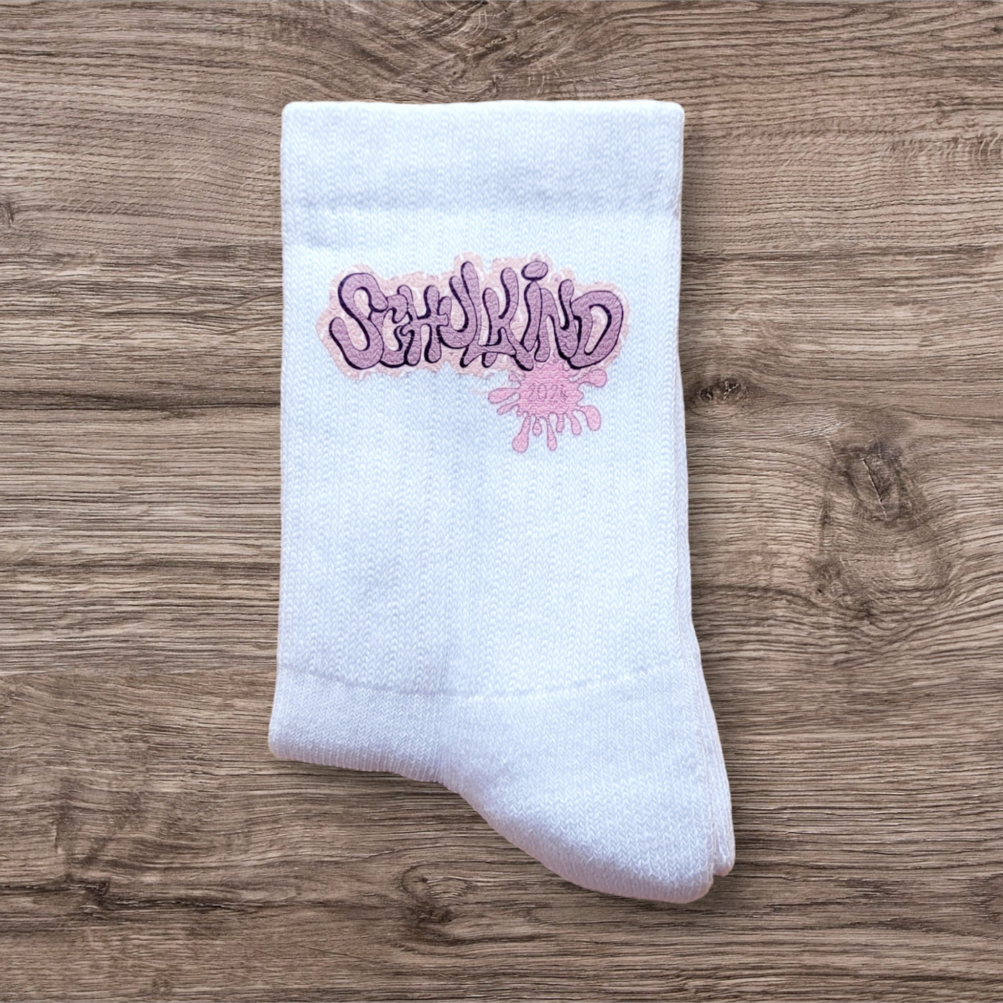 "Regenbogen und Herzen" - Schulkind Socken - Design Schulkind