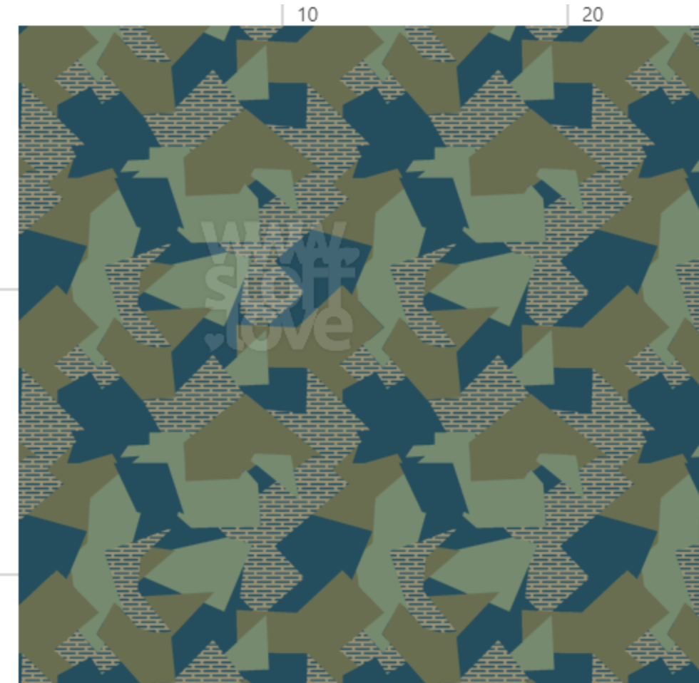 "Camouflage Geometrie" Baumwollstoffe