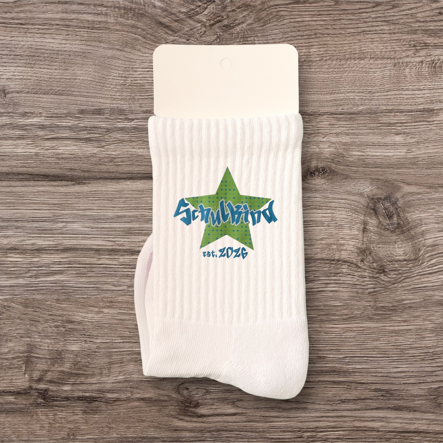 "Diamanten Punkte" Schulkind Socken - Design Star