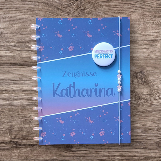"Vintage Blumengarten" Papeterie Zeugnismappe