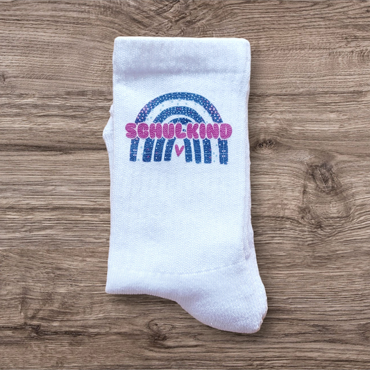 "Milchstrasse" Schulkind Socken - Design Rainbow