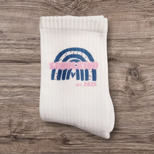 "Blumen Maschendraht" Schulkind Socken - Design Rainbow