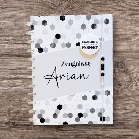 "Herxagonal Polka" Papeterie Zeugnismappe
