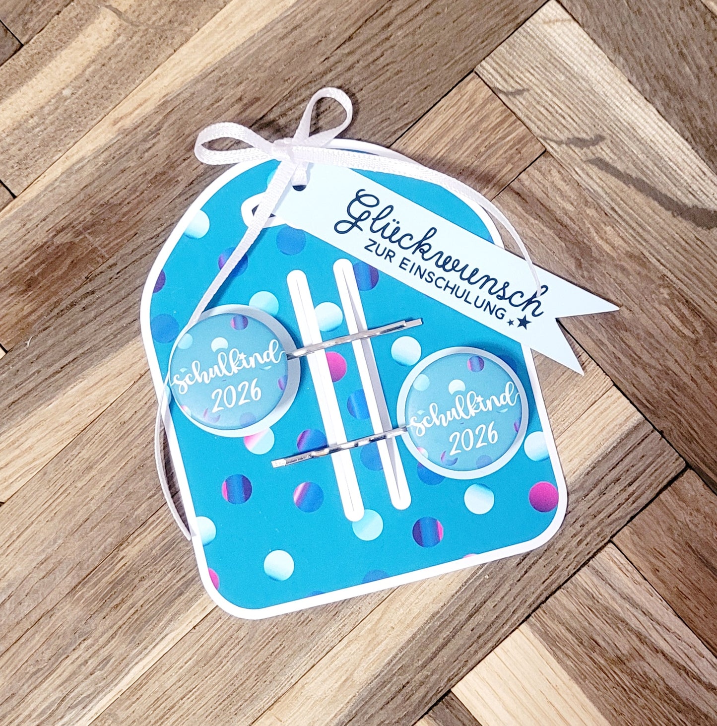 "Farbwechsel Punkte" Schulkind Haarspangen