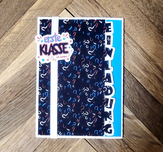 "Wo Warum Wer" Einladungskarte Einschulung