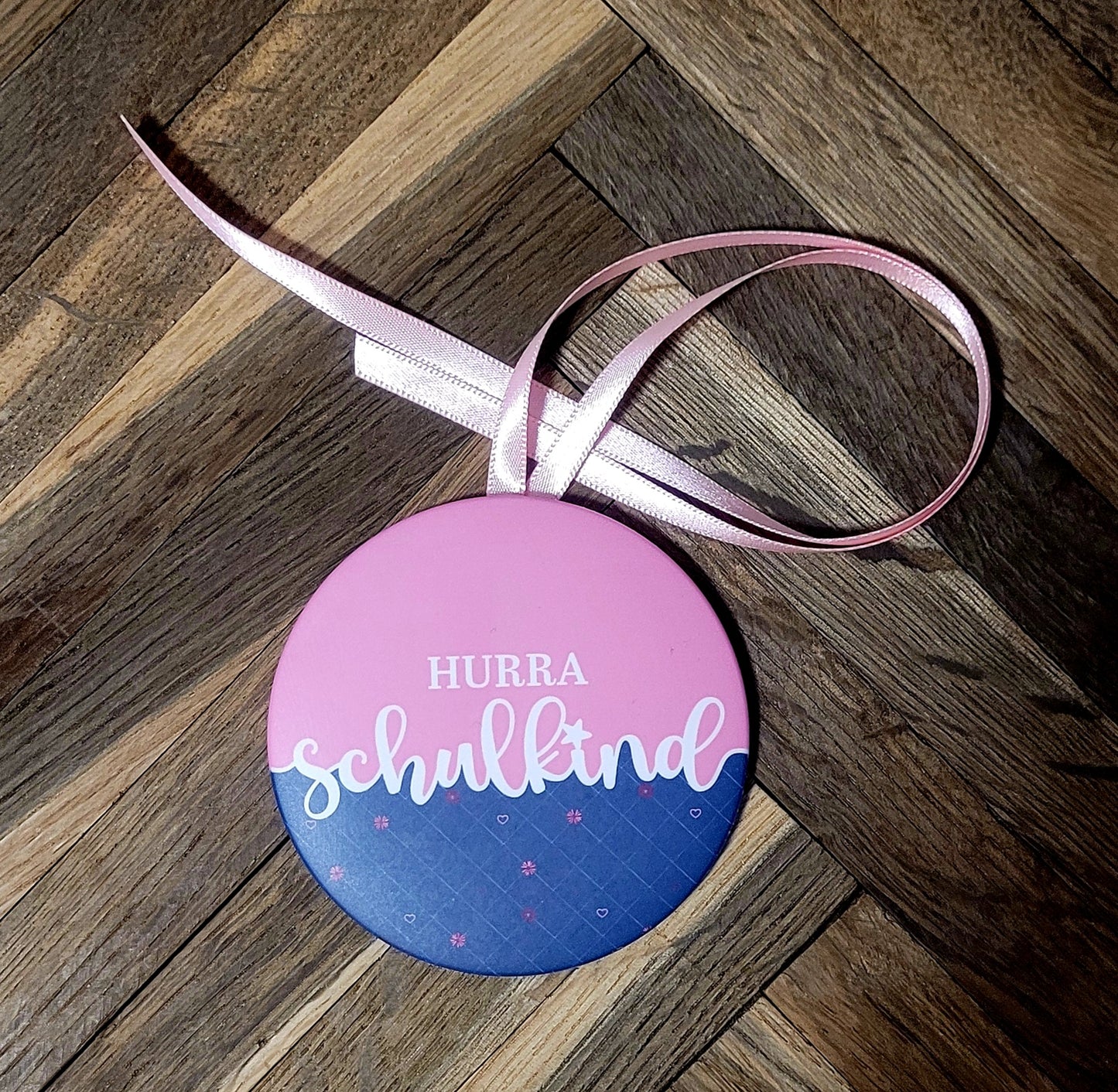 "Blumen Maschendraht" Hurra Schulkind Button-Anhänger