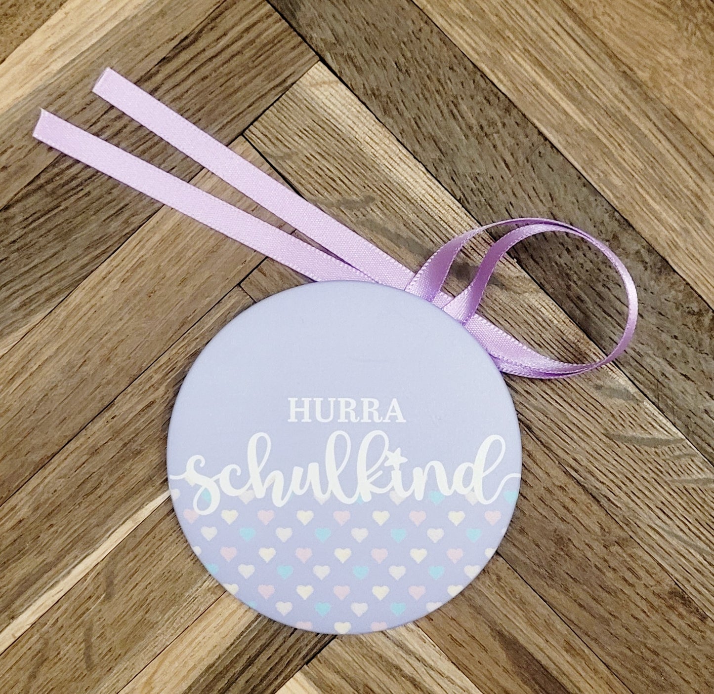 "Gekritzelte Herzen" Hurra Schulkind Button-Anhänger